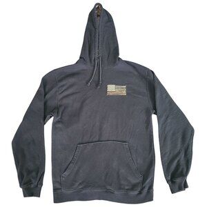 Buck Wear Patriotic Camo American Flag Hoodie Size Medium Sweatshirt